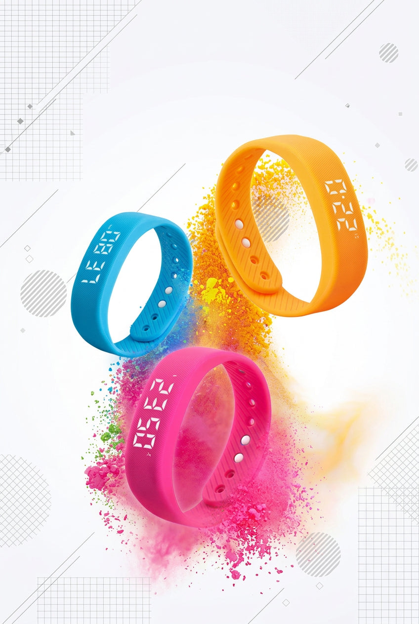 Smart Bracelet LED Digital Vibration Alarm Wrist Waterproof Smart Clock Smartband with Running Pedometer Monitor Smart Band