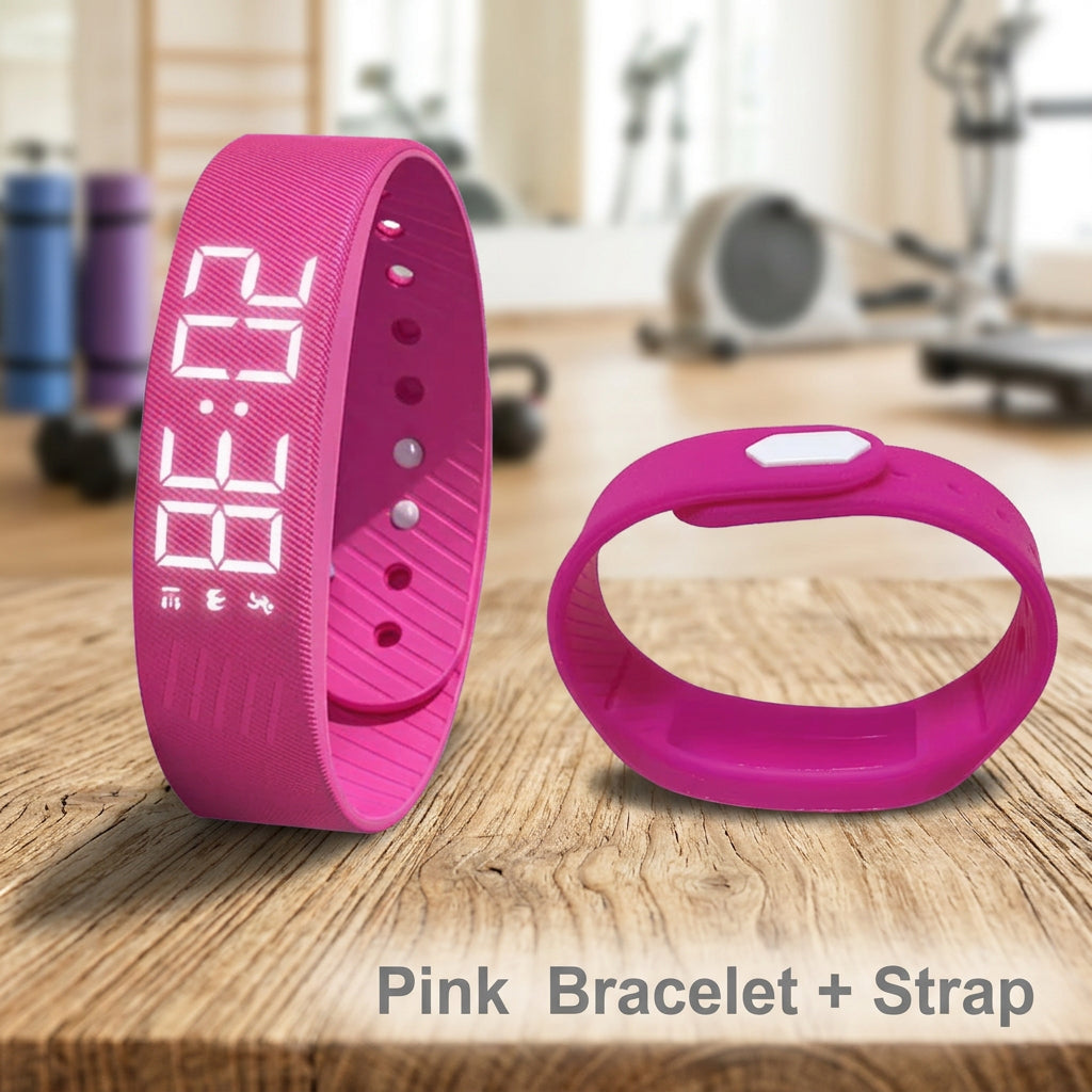 Smart Bracelet LED Digital Vibration Alarm Wrist Waterproof Smart Clock Smartband with Running Pedometer Monitor Smart Band